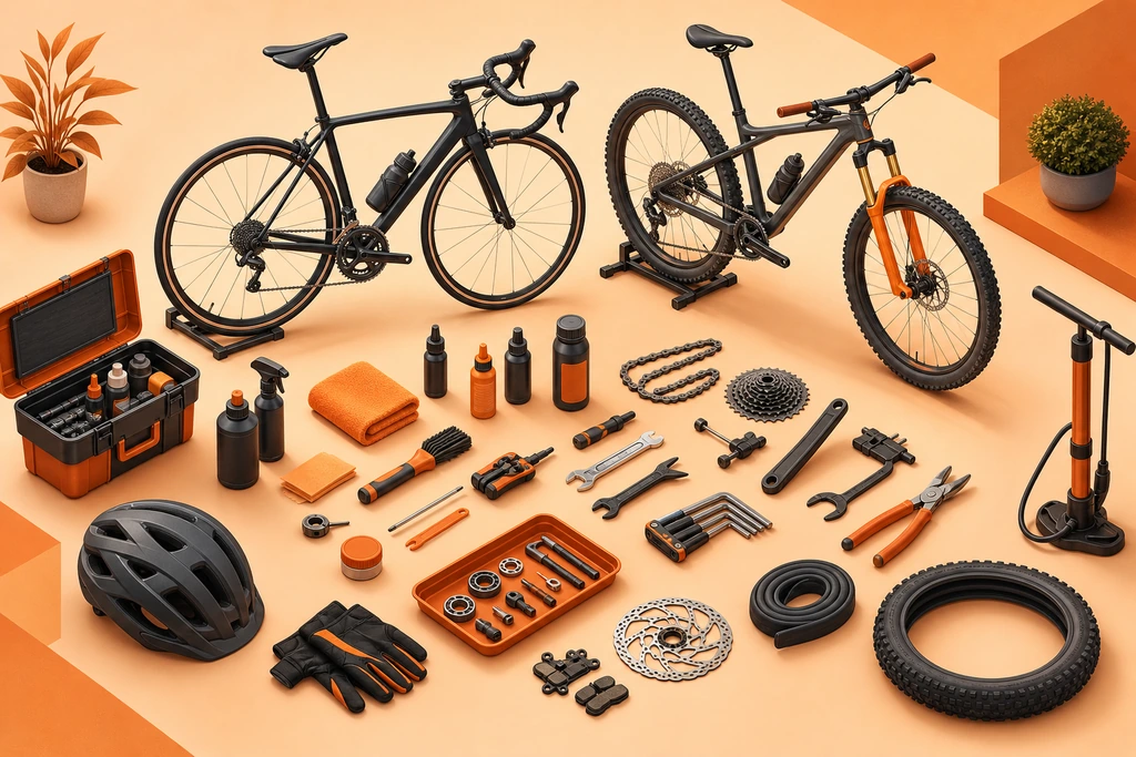 Equipamiento básico y mantenimiento esencial para bicicletas